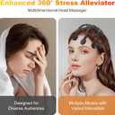 Electric Scalp Massager, Head Massager Scalp Stress Relax, Kneading Hair Massage with 3 Modes, 360 Degree Hair Massager, Cordless Portable Head Scratcher for Stress Relax