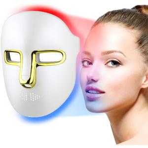 Red Light Therapy for Face Mask  LED Face Mask Light Therapy with Red Blue LED and Infrared Light, Anti-Aging, Blemish Repair Treatment