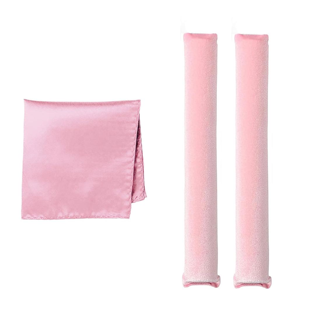 YOSHUYUKI Classic Heatless Curls Overnight Rods No Heat Hair Curlers to Sleep Jumbo Foam Large Hair Rollers for Long Short Hair Heatless Curling Rod Set Styling Tools with Satin Scarf Pink