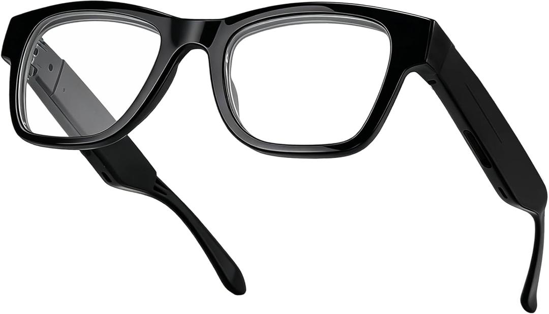 AI Smart Glasses with Chat GPT, Bluetooth Glasses with 164 Languages for Men and Women, Music Playback & Hands-Free Calls, Color-Change Lens, Voice Assistant (Black)