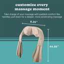 Homedics Shiatsu Deluxe Neck & Shoulder Massager with Heat, 3 Speeds, Changes Direction, Muscle Kneading for Back, & Legs, Portable, Convenient Straps, Thera-P, Beige