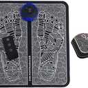 FTPZTINX EMS Foot Massager Calves Massage Stimulator-EMS Foot Muscles Relaxation with Remote Control 2025New Upgraded 8modes 19gear (Black)