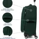Travelpro Maxlite 5 Softside Carry-On Luggage Spinner, Forest, 31-Inch