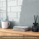 Peel and Stick Glass Subway Tile 3 x 12 Inch Gray Pearl Glass Tiles for Backsplash Kitchen Bathroom Wall Pack of 40Pcs