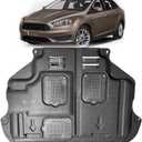 Engine Guards Mud Flaps for Ford Focus 2012 2013 2014 2015 2016 2017 2018 Front Engine Splash Shield Guards Suitable for Focus ST/RS Under Engine Cover Directly Replace Original One Black