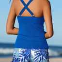 Summer Mae Tankini Swimsuits for Women 2026 Bathing Suits Top Ruched Two Piece Tummy Control V-Wire Modest Swim Suits