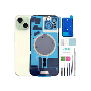15 Back Glass Replacement for iPhone 15 Rear Back Cover Glass Waterproof and Camera Lens+Professional Repair Tool Kit (Green), Missing details