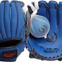 PHINIX Baseball Glove Tee Ball Mitts with Soft Ball for Kids Play & Training 8.5"-10"