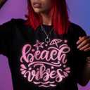 GIRAFVYINL Hot Pink Reflective Iron on Vinyl, Reflective HTV Pink Neon Heat Transfer Vinyl for DIY T-Shirts, Fabric, 12" x 7ft