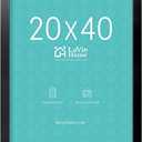 LaVie Home 20x40 Poster Frame Black, Display Pictures 20 x 40, Stable and Sturdy Picture Frame with Polished Plexiglass, Horizontal and Vertical Format of The Wall（1 Pack）