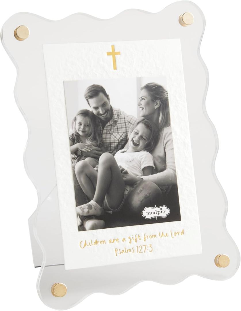 Mud Pie Acrylic Cross Frame; 8" x 6"