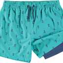 Kanu Surf Boys Adventure Boys Swim Trunks with Compression Liner Quick Dry Stretch Swimsuit (15-16, Shoreline Green)