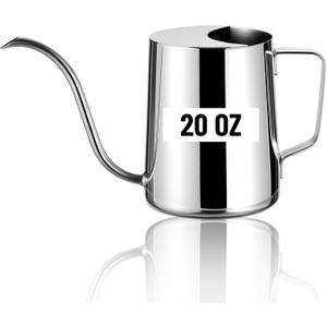 Watering Can for Indoor Plants, Indoor Watering Can with Long Spout and Handle Rust-Proof 304 Stainless Steel Material (600ml/20oz)