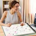 Gannyfer Desk Calendar 2026, Large 2026 Desk Calendar 22" x 17", Now - Dec 2026, 18 Monthly Academic Desktop Calendar with To-Do List and Notes, Plastic Cover, Thick Paper, 2026 Calendar for Planning and Organizing(6 Stickers) (Green)