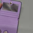 Toughergun Wallet Women Rfid Blocking Small Compact Bifold Luxury Leather Pocket Wallet Ladies Mini Purse with ID Window (CH Light Purple)