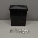 Architectural Mailboxes Designer Galvanized Steel, Locking Wall Mount Mailbox, Black with Satin Nickel
