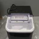 DUMOS Countertop Ice Maker with Handle, 26lbs/24H Portable Ice Machine, 9 Bullet Ice Cubes Ready in 6 Mins, Self-Cleaning, Quiet Compact Ice Maker for Home, Kitchen, RV, Camping, Black (12.5"*11.6"*8.8")