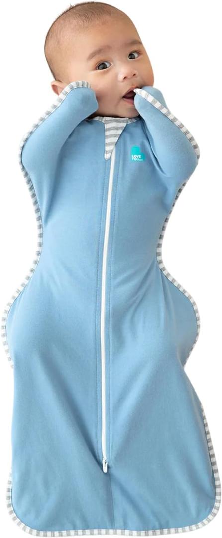 Love to Dream Swaddle UP, Baby Sleep Sack, Self-Soothing Swaddles for Newborns, 8-13 lbs, Snug Fit Helps Calm Startle Reflex, New Born Essentials for Baby, Dusty Blue