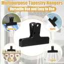 Lounsweer 12 Pack Large Magnetic Tapestry Hangers Heavy Duty Magnetic Quilt Hangers for Wall Display Clamps Rack Mount for Tapestry Blankets, Rugs, Tapestries and Other Textile