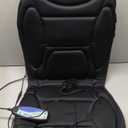 Snailax Massage Seat Cushion - Back Massager with Heat, 6 Vibration Massage Nodes & 2 Heat Levels, Massage Chair Pad for Home Office Chair，Black