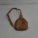 Telena Leather Waist Pack for Women, Sling Bag with Headphone Jack, Crossbody Fanny Packs Chest Bag