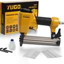 YUGO 18GA Pneumatic Brad Nailer, 3/8"–1-1/4", Lightweight Pro-Preferred Air Nail Gun for Trim and Furniture F32-C3