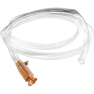 KVAEY Gas Siphon Hose, 6FT Multi-Purpose High Grade Self Priming Shaker Siphon Hand Pump Tube, 1/2'' Safety Copper Valve Siphon Pump with Transparent Hose for Oil Gas Fuel Transfer