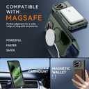 Magnetic Case for Google Pixel 10 Pro Fold, Pixel Fold Case for MagSafe Compatible Wireless Charging, Skin-Friendly & Smooth Touch, Military-Grade Shockproof & Drop-Proof Cover, Slim, Grey (Green)