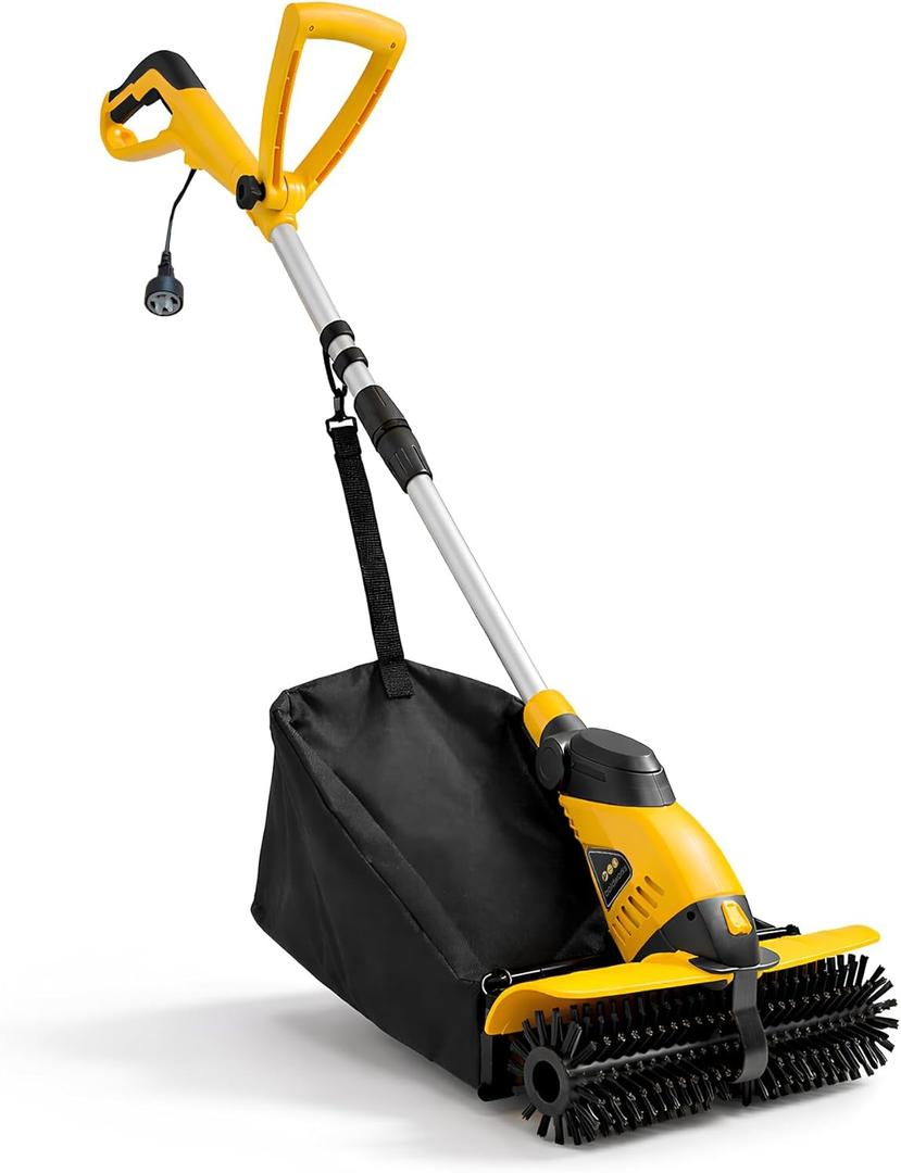 Electric Artificial Turf Sweeper Handheld Power Broom 17 Artificial Grass Sweeper with 30L Bag and Adjustable Handle Lightweight Turf Cleaner Machine