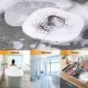 Hair Drain Catcher, Square Drain Cover for Shower Silicone Hair Stopper with Suction Cup,Easy to Install Suit for Bathroom,Bathtub,Kitchen 2 Pack (White)