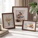 18x24 Poster Frame, Soild Wood Picture Frame with Mat to 16x20, Wall Frame