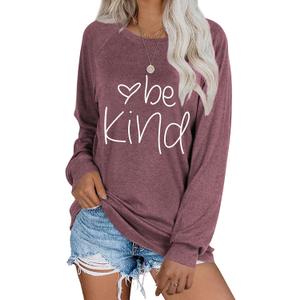 Womens Tunic Tops to Wear with Leggings Fall Crew Neck Basic Long Sleeve Shirts (L)