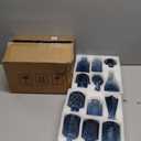 TBWIND 12Pcs Blue Glass Bud Vases Set, Small Vases for Flowers, Perfect for Centerpieces at Parties, Baby Showers, Weddings, Events, Graduation Season, Great Gifts for Office & Home Dcor