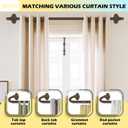 Wrap Around Blackout Curtain Rod 18-60 Inch (1.5-5 Ft), 5/8" Adjustable Curved Window Rod for Room Darkening, Modern Single Drapery Rod for Bedroom Windows, Brown, 2 Pack