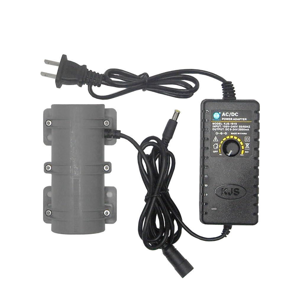 24V Vibration Motor, with 110V Adjustable Speed Power Adapter, 3800RPM, Rotary Speed for Massage Bed Vibration Alert Chair, Shaker Motor
