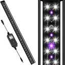 27-INCH LED UVB Light for Reptiles, LED Reptile Light Fixture Controller with Dimming and 4 UVI Modes, 22W Aluminum UVA UVB Lamp for Turtles, Snakes, and Bearded Dragons, 6500K