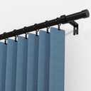 Extra Long Curtain Rod for Windows 30 to 240 inch, Heavy Duty Curtain Rods with Modern End Caps, 1 inch Black Drapery Rods Set for Outdoor Patio, Adjustable Curtain Rod for Room, Black