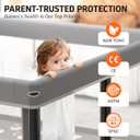 Foldable Baby Playpen with Mat,50"50" Collapsible Playard for Babies and Toddlers,Indoor&Outdoor Kids Safety Play Pen,Portable Travel Playpen with Travel Pack and 30 Ocean Balls