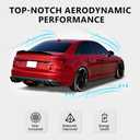 ABS Rear Spoiler Wings Compatible with Au-di A4 S4 B9 2017 2018 2019 2020 2021 2022 2023 2024 2025, [Glossy Black Style] Rear Trunk Spoiler Lip Tail Wing Rear Trunk Lid