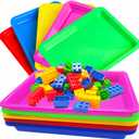 10 Pack Activity Plastic Art Tray,Colorful Arts and Crafts Organizer Tray,Multicolor Serving Organizer Tray for DIY Projects,Painting,Beads,Home,School