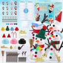 Snowman Clay Crafts 12 Pack Build a Snowman Christmas DIY Kit, Creative Kids Modeling Activities Making Clay, Christmas Stocking Stuffers Christmas Crafts Xmas Gift for Kids