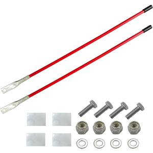 Snow Plow Blade Markers Guides Kit 304 Stainless Steel Joint 27'' Upgraded Thickened Material High Visibility Never Break Never Rust Fit for Most Snow Plow,ATV Plow Markers (Red)