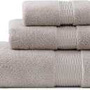 Tommy Bahama - Bath Towels, 100% Soft & Absorbent Cotton with Zero Twist Construction, Medium Weight Bathroom Towels (Long Branch Grey, 3 Piece)