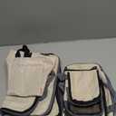 BAGAIL 4 Set/6 Set/8 Set Compression Packing Cubes Travel Accessories Expandable Packing Organizers (Half Mesh, 6-Beige)