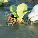 6 Inch Galvanized Landscape Staples, 11 Gauge Silver U-Shaped Turf Securing Garden Stakes Pins for Christmas Outdoor Tents Farm Lawn Fabric Netting, 100 Pack