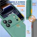 Miracase Magnetic for iPhone 17 Pro Case, Compatible with MagSafe, Integrated Silicone Camera Control Cover, 3.0mm Thicken Shockproof Drop Protection Phone Case for 17 Pro,Midnight Green