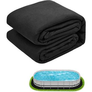 15' × 30' Oval Pool Liner Pad for Above Ground Pool, Durable Pre-Cut Under Pool Padding, Puncture Protection and Extend Liner Life