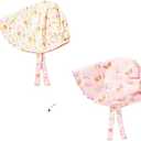 Vivobiniya Baby Girl Sun Hats Toddler Sun Bonnets Newbown Hats UPF50+ UV Protection 0-4Y (0-3 Months, Pink)