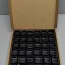 BAIPOK 36Pcs Square Chair Leg Floor Protectors, Silicone Chair Leg Protectors for Hardwood Floors, Felt Furniture Leg Cover Pad for Protecting Floors from Scratches and Noise, Black, Easy to Install (Square L (1.25'' -1.60''))