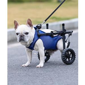 Adjustable Small Dog Wheelchair for Back Legs, Upgraded 5.5in Textured Wheel, Disabled Pets, Leg Brace, Mobility Aid for Small Pets, Hind Limb Rehabilitation, Older, Disabled (SChest 13.4-17.7in)